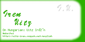 iren uitz business card